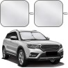 2-Piece Automotive Front Windshield Sunshade, Foldable Sunshade for Blocking The Sun's Rays