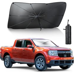 Umbrella Car Shade - Upgraded Steel Rips and Shaft, 360° Rotation Sunshade