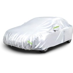 Silver Weatherproof Car Cover - 150D Oxford, Sedans up to 200"