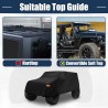 SUV Car Cover Fit for Jeep Wrangler JK JL 2 Outdoor Waterproof Sun Rain 210D Oxford Black