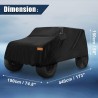 SUV Car Cover Fit for Jeep Wrangler JK JL 2 Outdoor Waterproof Sun Rain 210D Oxford Black