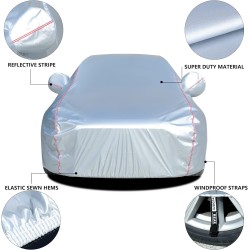 Car Cover Waterproof All Weather Fit For Toyota Corolla 2000-2023 Honda Civic 1991-2023, Kia Stinger/Forte