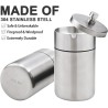 Stainless Steel Auto Ashtrays with Lid Car Ashtray for Car Cup Holder (Silver)