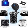 2 Pieces Car Cup Holder with Lid Car Cylinder Portable with Blue Led Light