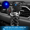 2 Pieces Car Cup Holder with Lid Car Cylinder Portable with Blue Led Light