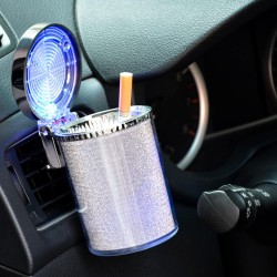 Car Ashtray (2-Pack), Auto Ashtray With LED Light, Mini Car Trash Can, Portable Lid