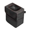 Simple Car Trash Can with Lid and Storage Pockets, 2 Gallon, Black